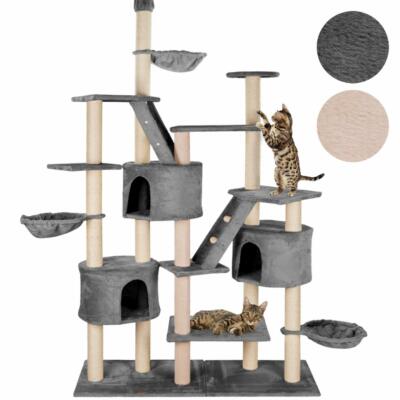 happypet XXL Kratzbaum deckenhoch, 225 - 255 cm, dicke Sisalstmme, GRAU  4260188570634 | eBay.de