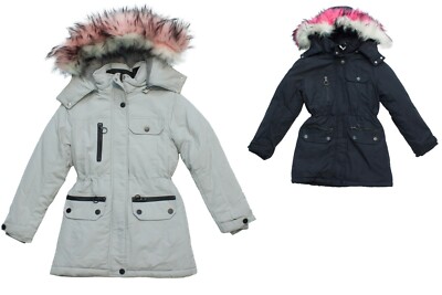 Kids hooded jacket parka girls jacket fur collar hoodie girls jacket sk1820