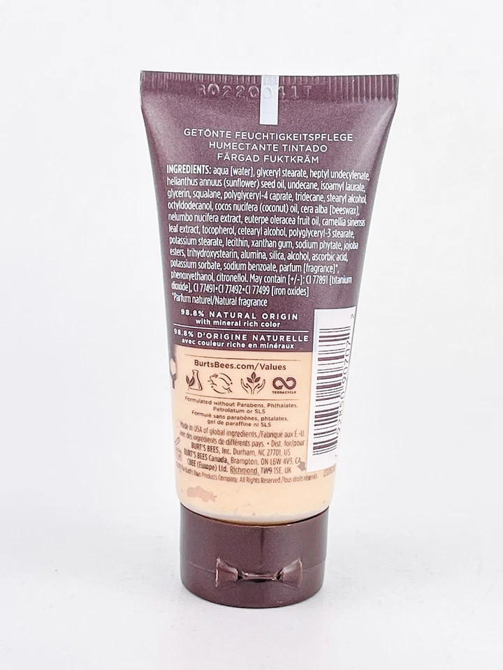 Crema hidratante tintada Burts Bees Goodness Glows 1 oz sellada 2015 Buff Foto 4 de 4