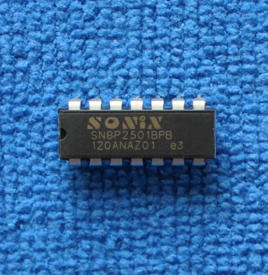 2pcs SONIX SN81P2501BPB DIP14 8-Bit Micro-Controller