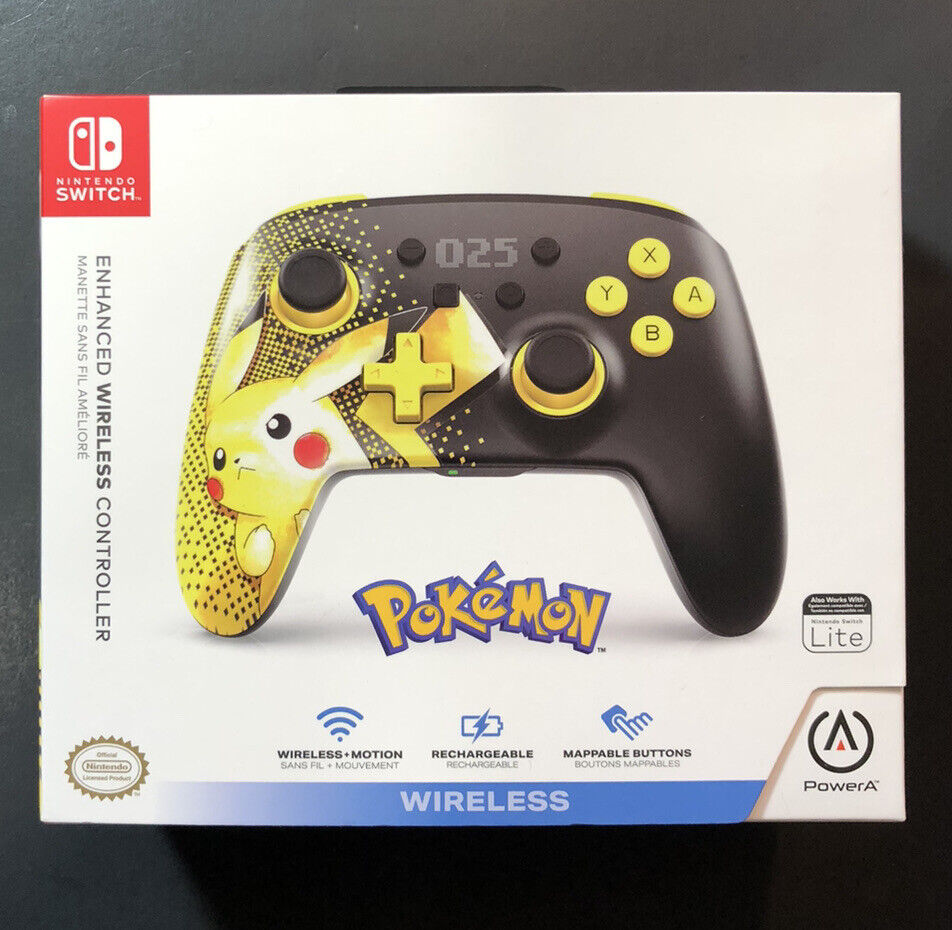 civile Saucer Indskrive Official Nintendo Switch Enhanced Wireless Controller [ Pikachu 025 ] NEW |  eBay