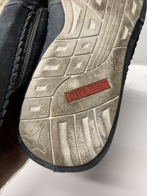 Mens Pikolinos Sandals Slides Size 45 - US 11/12 Gray Leather Canvas Cross Strap Mens Pikolinos Sandals Slides Size 45 - US 11/12 Gray  main image 3