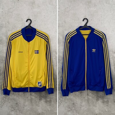 SCHWEDEN 2008 EURO WENDE FUSSBALL BOMBER JACKE ADIDAS TRAININGSTRIKOT GRÖSSE L
