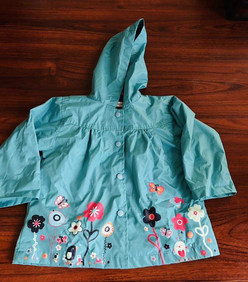 Boys Girls Toddler Kids Waterproof Windproof Hooded Jacket Rain Coat Outerwear — 第 3/4 张图片