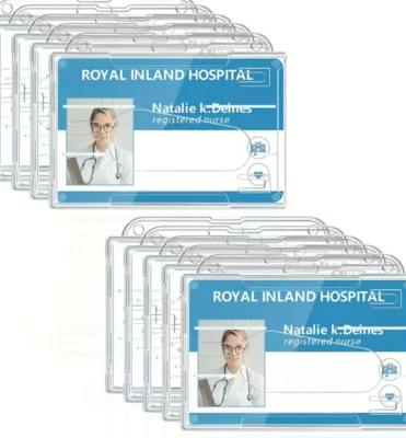 Kartenhalter Ausweishalter Ausweishülle aus Hartplastik horizontal vertikal