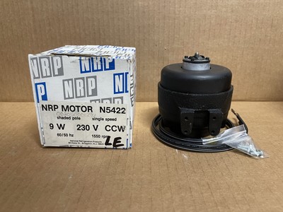 NRP Motor N5422 Shaded Pole Single Speed 230V, 60/50Hz, .4A, 9W CCW LE 1550 RPM