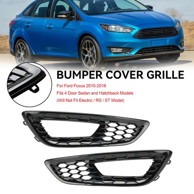 2PCS Front Bumper Fog Light Lamp Cover Bezel Grille Für Ford Focus 2015-2018
