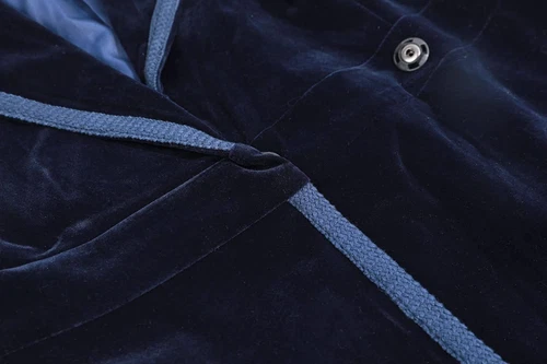 Primavera Para Mujer Elegante Terciopelo Un Botón Maxi Gabardina Bolsillo Fiesta Abrigo - Imagen 19 de 36