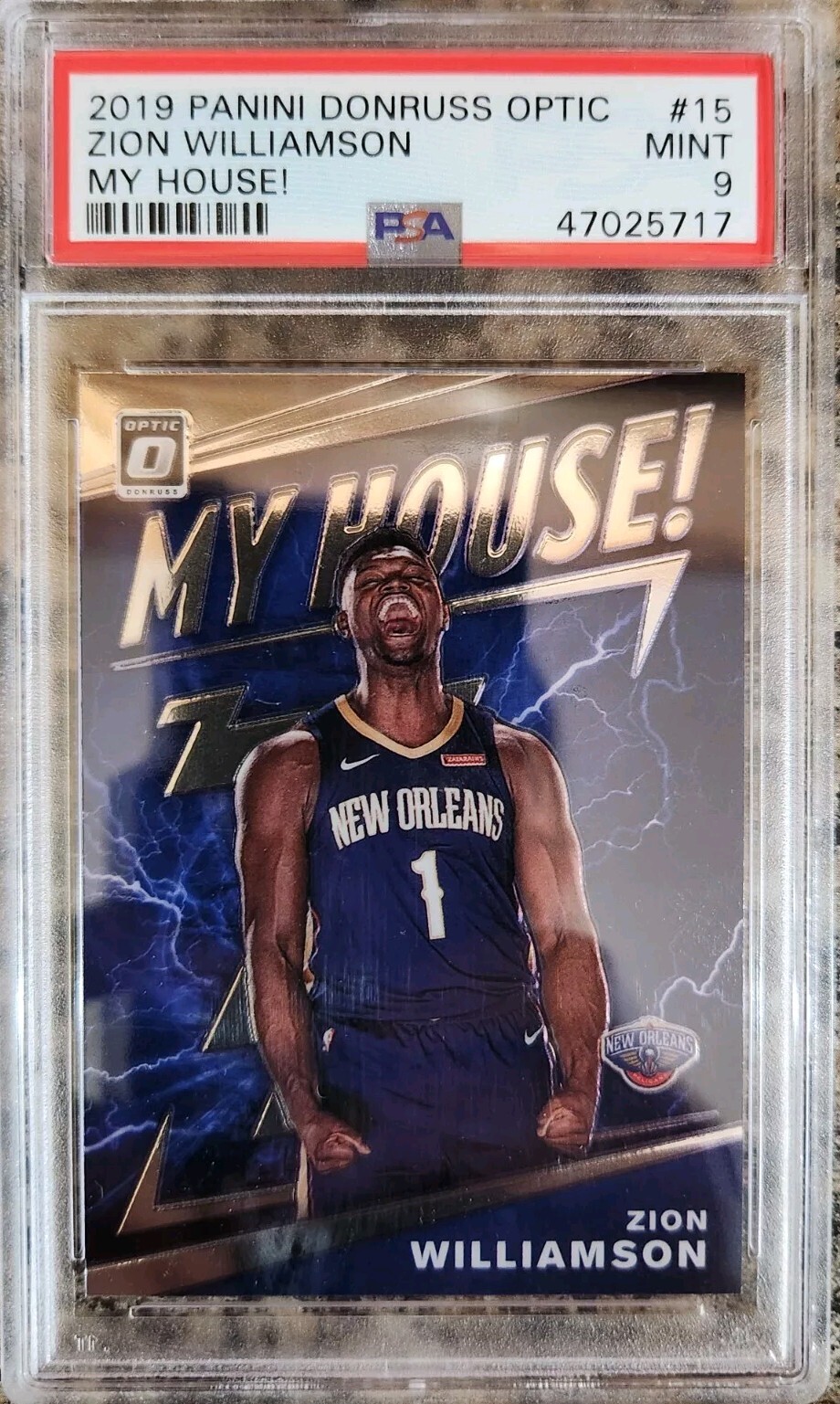 2019-20 Panini Donruss Optic - My House #15 Zion Williamson (RC) PSA 9!