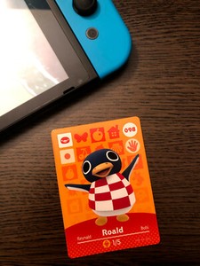 Carta Amiibo Roald - 098 - Serie 1 - Animal Crossing - Autentica Nintendo - Mai Scansionata