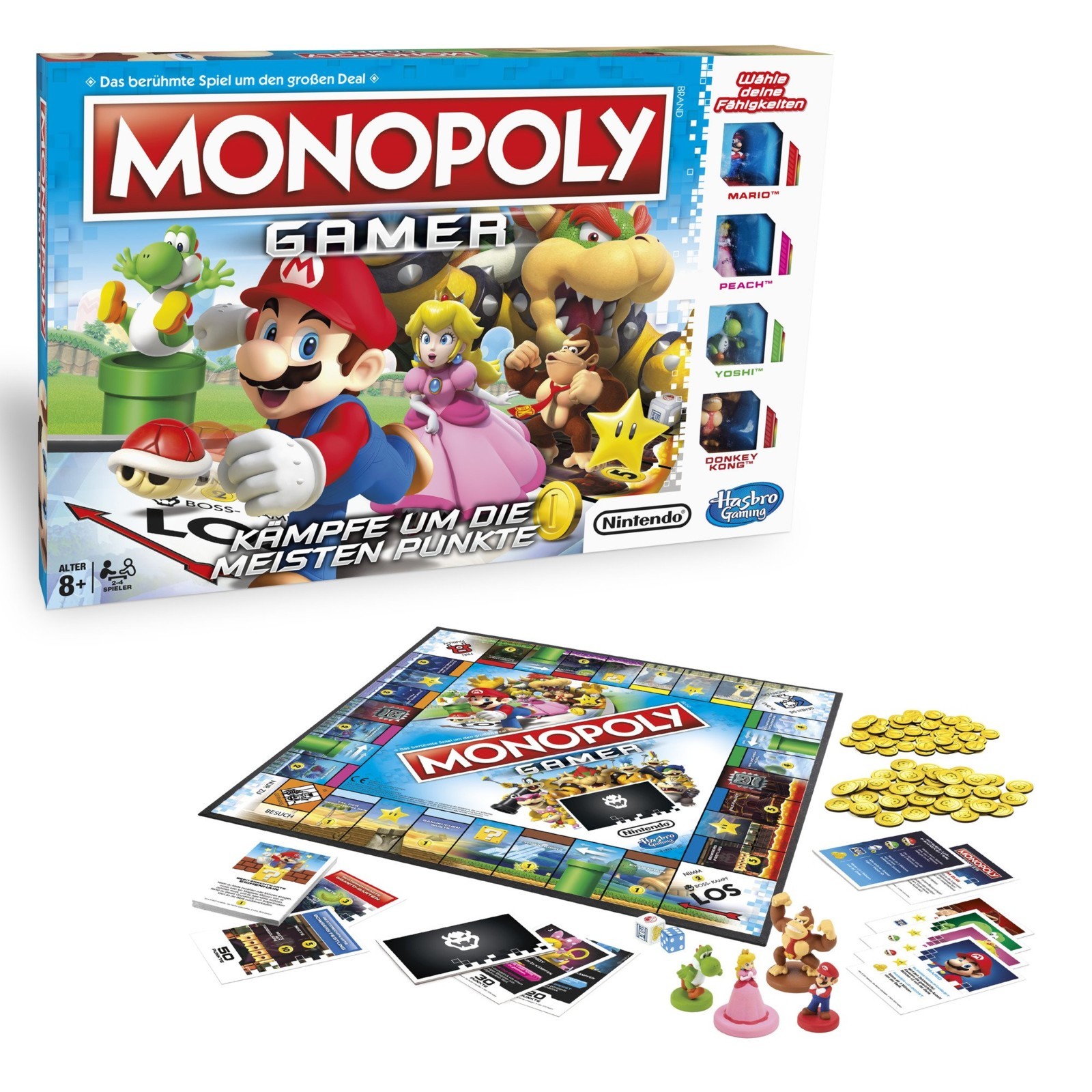 Hasbro - monopol c1815100 monopol gamer edition familienspiel mario
