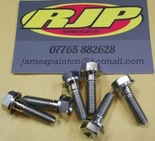 HONDA CR 250 CR250 1987 1988 1989 Valvola Blocco Canna TITANIO Bulloni Confezione 6 M6 22mm