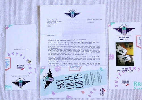 BRITISH AIRWAYS SKYFLYERS MEMBERSHIP KIT
