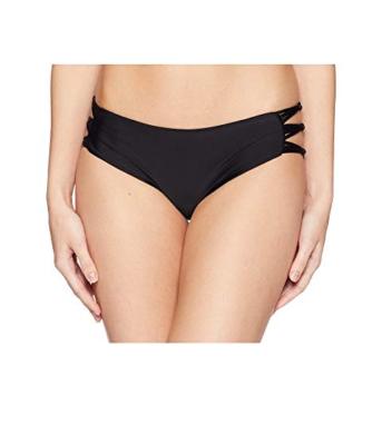 Mikoh Swimwear L60558 Women's Black Night Barcelona Side Bikini Bottom Sz S 