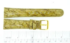 Watchband Stylecraft AQUARIAN LEATHER 18 mm Regular length beige stitched