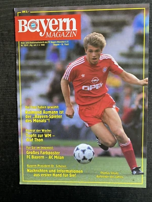 BL 89/90 FC Bayern Munich - FC St. Pauli, 02.05.1990 - Affiche Couleur AC Milan - Photo 1/4