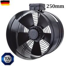 Power Axial Turbo Rohrventilator 250mm Zu-Abluft Rohrlüfter Axiallüfter Gebläse