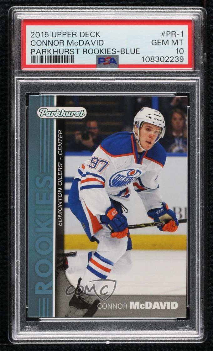 2015-16 Upper Deck Parkhurst Rookies Blue Connor McDavid #PR-1 PSA 10 GEM MT 8nl