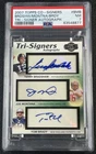 TOM BRADY BRADSHAW JOE MONTANA PSA 7 2007 TOPPS CO-SIGNERS TRI-SIGNERS AUTO /20