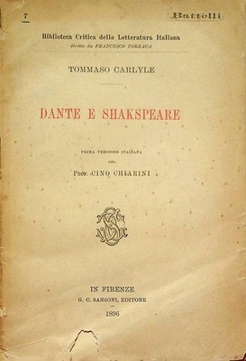 Dante und Shakespeare. Erste italienische Version von Prof. Cino Chiarini. Bibliothek