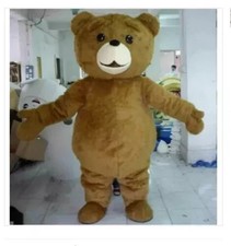 Teddy Bear of TED Adult Size Halloween Cartoon Mascot Costume Fancy Dress