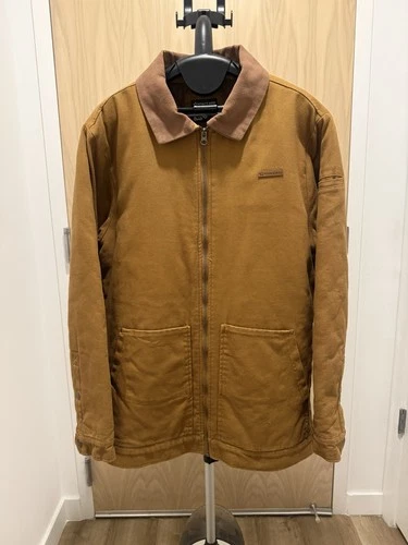 Staccato 2011 Open Range Work Coat Men's L Brown Canvas Quilted Lined Jacket - product listing photo