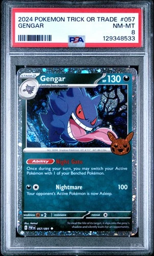 2024 POKEMON TRICK OR TRADE #057 GENGAR PSA 8