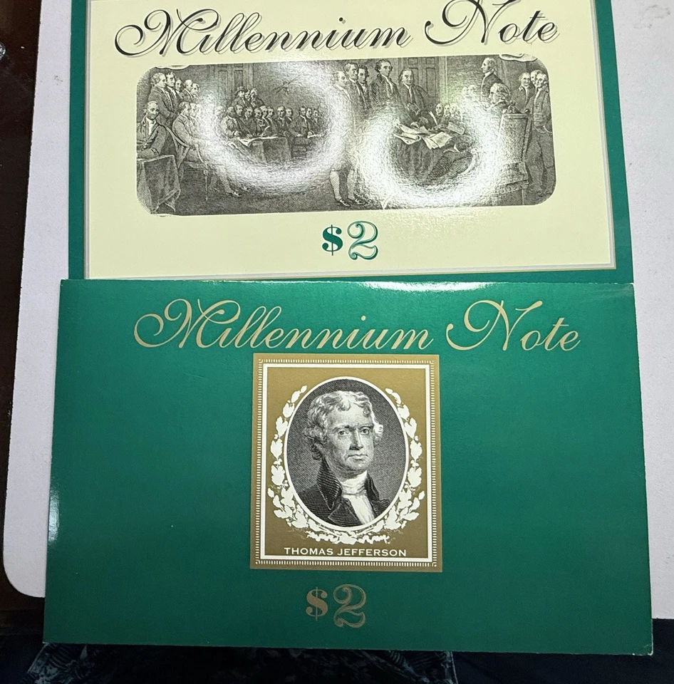 1995 2000 Serial Star Two Dollar $2 Federal Reserve Millenium Note - Image 2 of 4