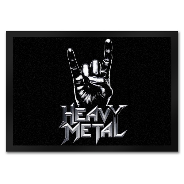 Rockzeichen Hand - Heavy Metal FußMatte In 35X50 Cm-image