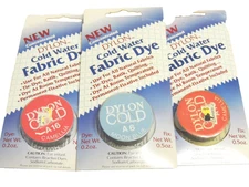 3 Packs Dylon Cold Water Reactive Fabric Dyes A16 (2) and A6 (1) POG812