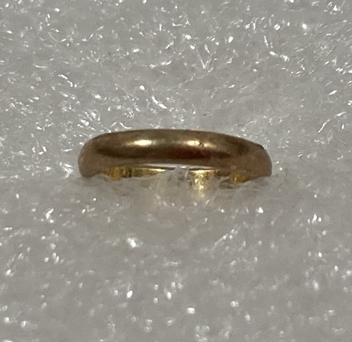 Vintage OSTBY BARTON OB 10k Solid Yellow Gold Plain TINY BABY CHILD RING 0.63g