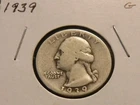 1939 Washington Quarter ~ Good condition ~ 90% silver ~ Decent