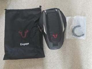 SW Motech Engage Motorcycle Tank Bag includes Honda Tank Ring Attachment
