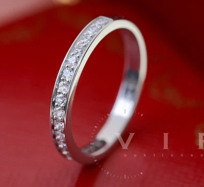 CARTIER 1895 EHERING 19 PAVE DIAMONDS BAGUE RING Pt.950 PLATIN & DIAMANTEN Gr.51 - Bild 1 von 4