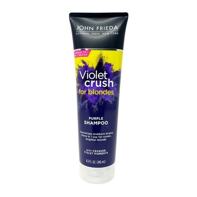 John Frieda Violet Crush for Blondes Purple Shampoo with Violet Pigments, 8.3oz