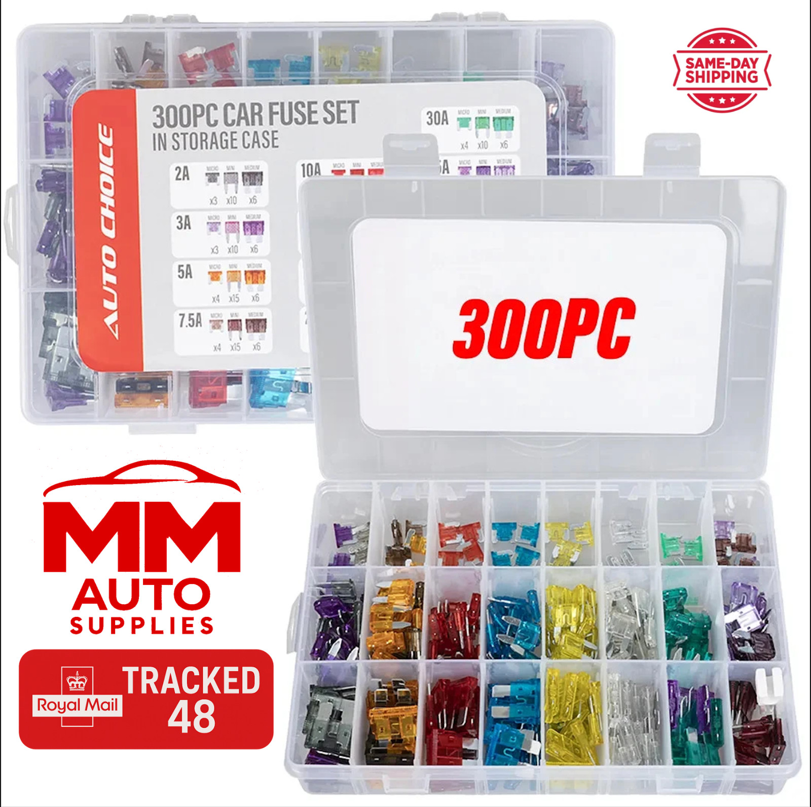 Kia 300-Piece Automotive Blade Fuse Set