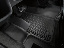 Transit 2023-2025 Black 2 Pc Front Tray Style Floor Liner use w/ Vinyl Flooring