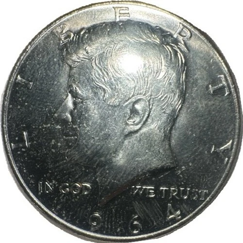 1964 Kennedy Half Dollar Silver 90% 50c Almost Uncirculated