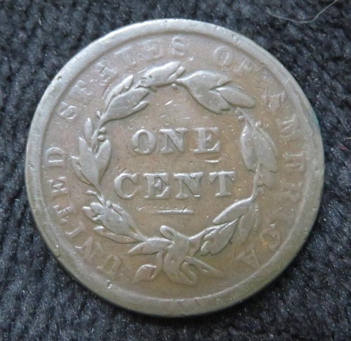 1839 großer Cent * dummer Kopf * gepflegte alte Münze * 5934 - Bild 2 von 2