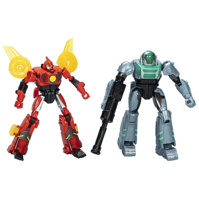 Transformers EarthSpark Cyber Combiner Figures Robby Malto and Terran Twitch