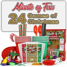 Funwares Minute of Fun, 24 Days Christmas - 24 Fun Christmas-Themed Red 