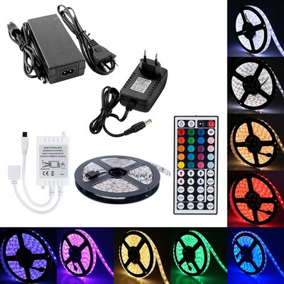 Led Stripe Leiste Strip Lichtband Fernbedienung Netzteil 1m-30m Smd 5050 RGB 12V
