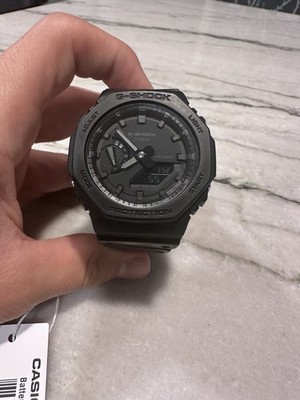 CASIO G-SHOCK GA-2100-1A1 Blackout Carbon Core Octagon Watch w/Box Used