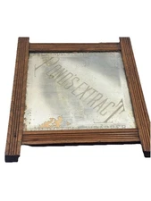 1900 arts & crafts mission ponds extract advirtising mirror oak frame drug store