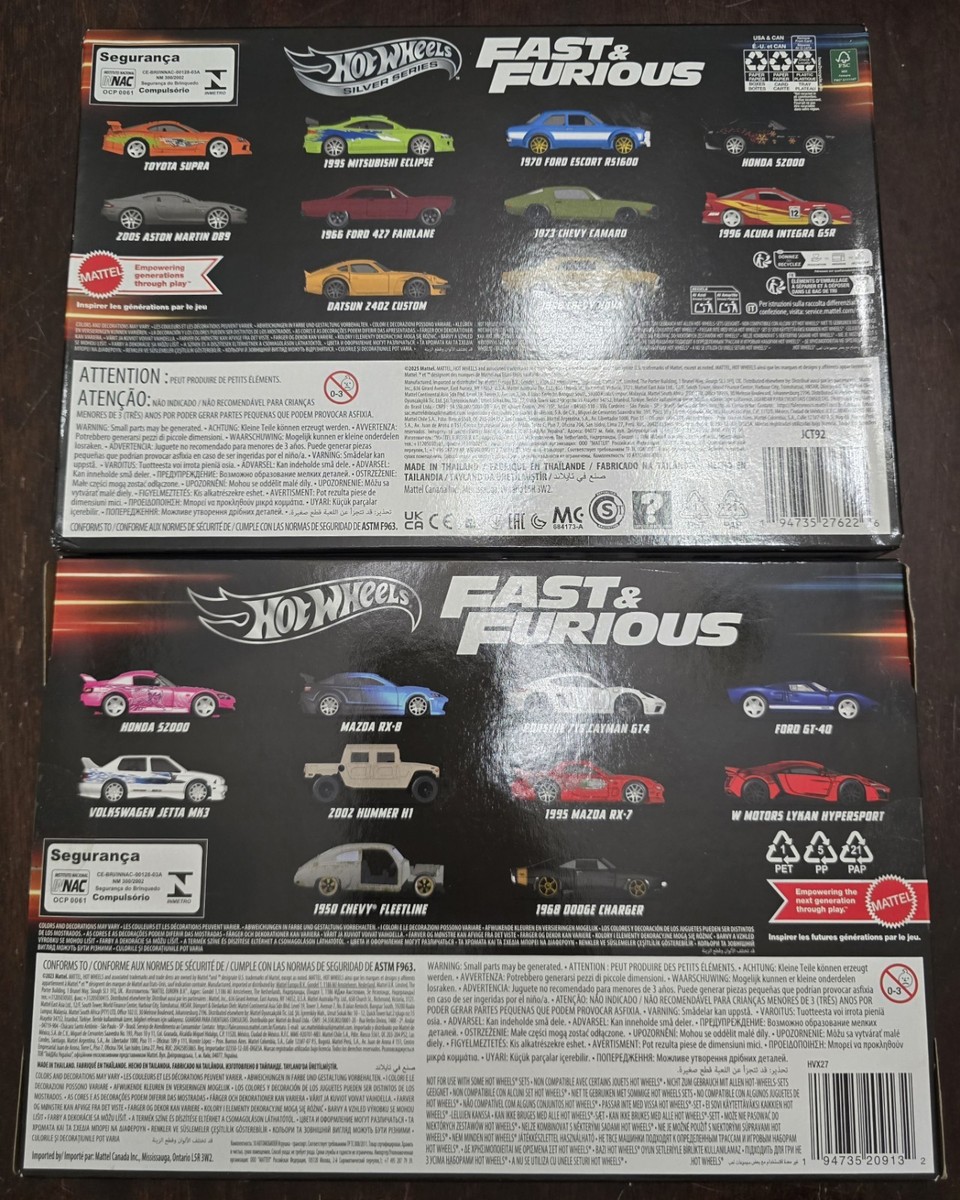Hot Wheels 2024 & 2025 Fast & Furious 10 Pack Box Set Supra RX-7