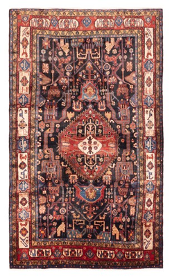 #ad #ad Vintage Dark Navy Traditional 5#x27;2quot; x 8#x27;11quot; Hand Knotted Oriental Wool Area Rug $822.60