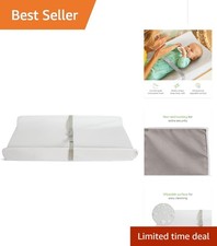 Stylish White Waterproof Changing Pad with Contoured Cushion - Baby Essential