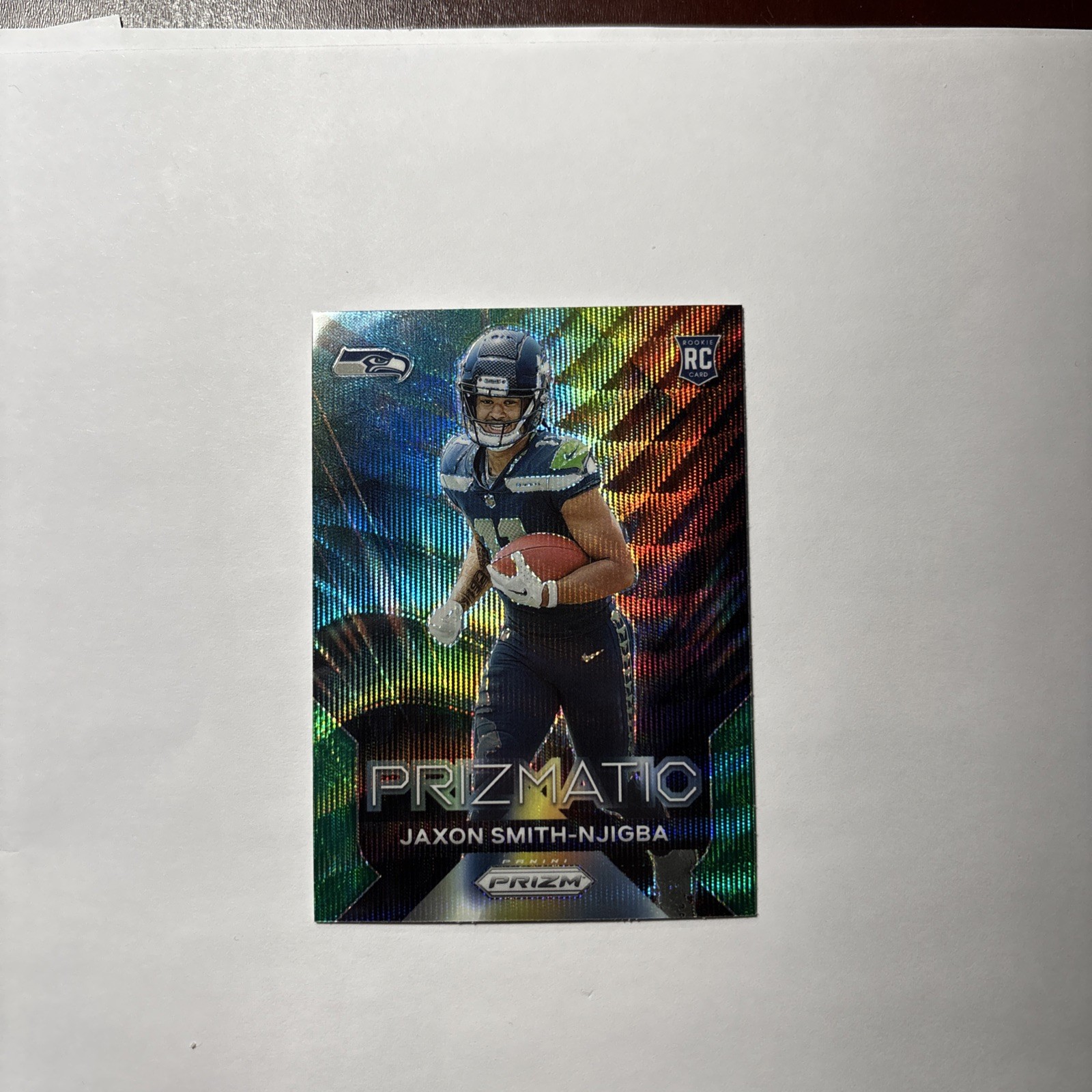 2023 Panini Prizm - Prizmatic Jaxon Smith-Njigba #1 Green Wave Prizm (RC)