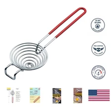Dishwasher Safe Egg Separator - Durable Stainless Steel Yolk and White Tool Red