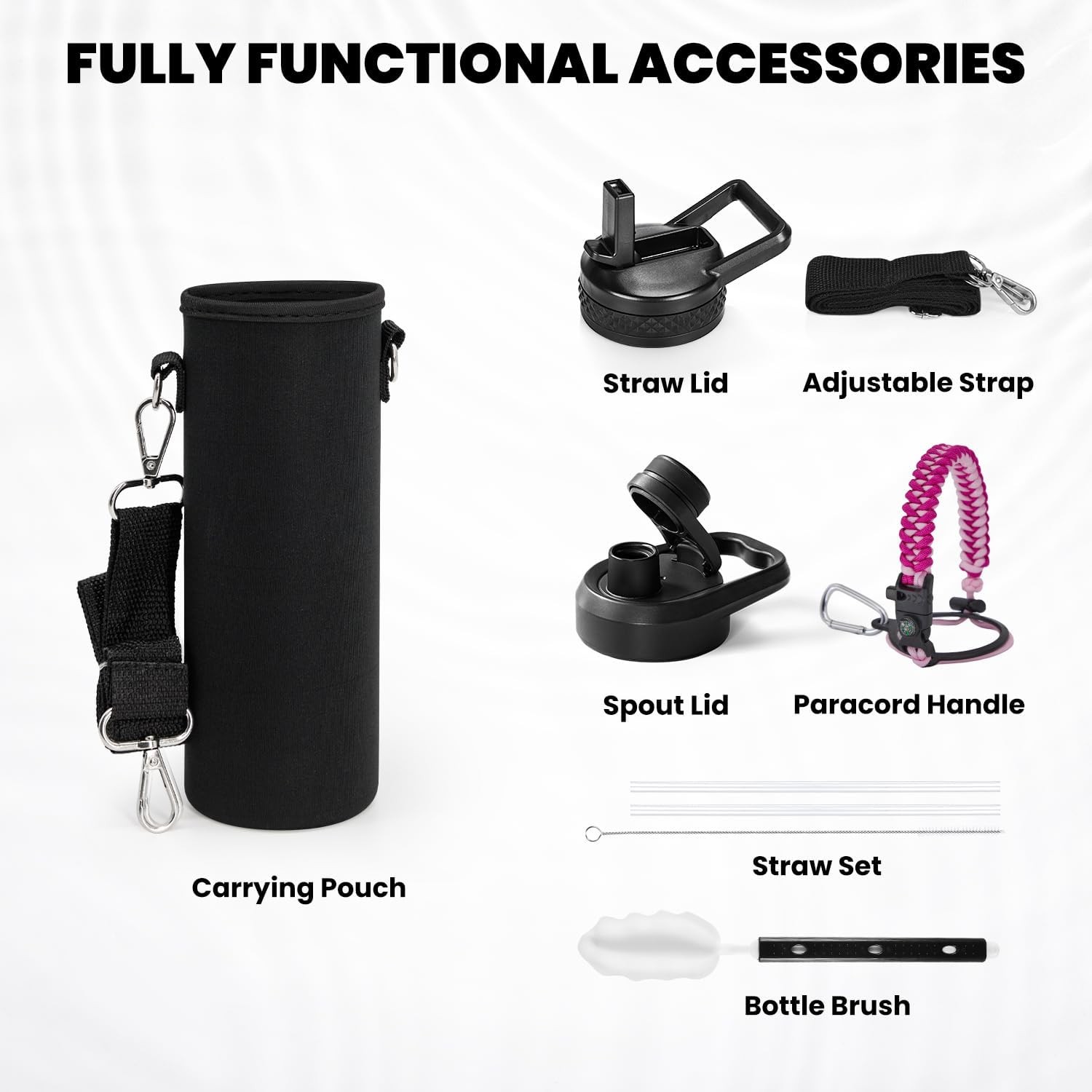 Insulated Water Bottle 24oz, Triple Wall Vacuum Stainless Steel (Cold and hot)